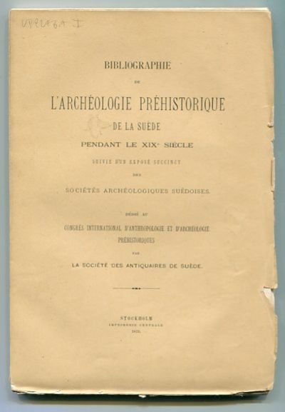 Bibliographie de l’archéologie préhistorique de…