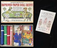 Boxed Set - Parker Brothers' Improved Paper Doll Outfit with Jointed Dolls and Rich Designs in Finest Crepe Paper - A Doll Outfit De Luxe