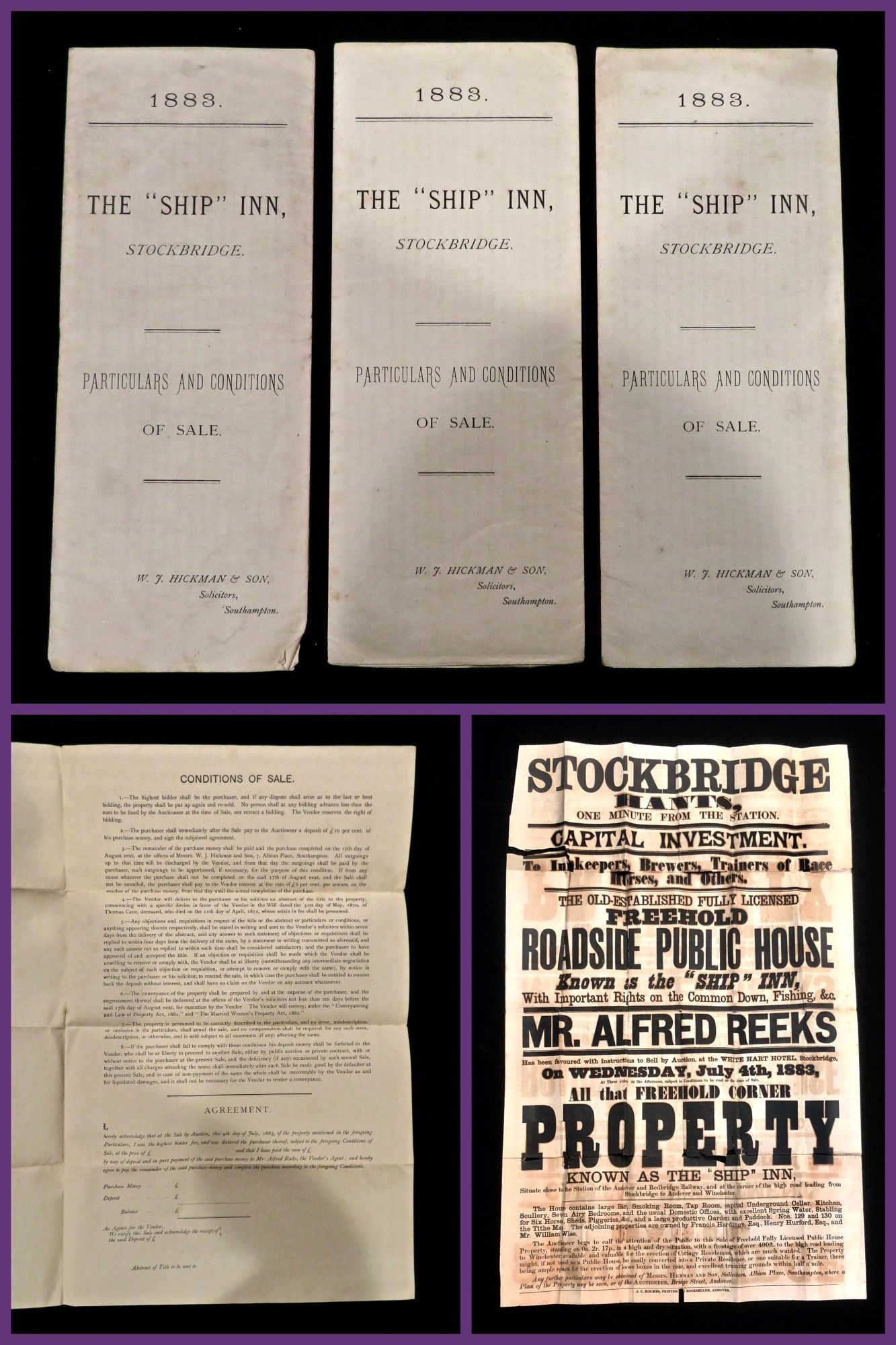 Contracts and Broadside for the Auction of the Shi