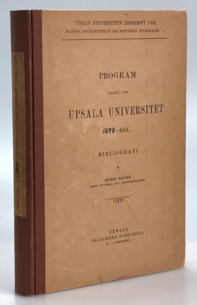 Program utgifna vid Upsala universitet 1599-1700.…