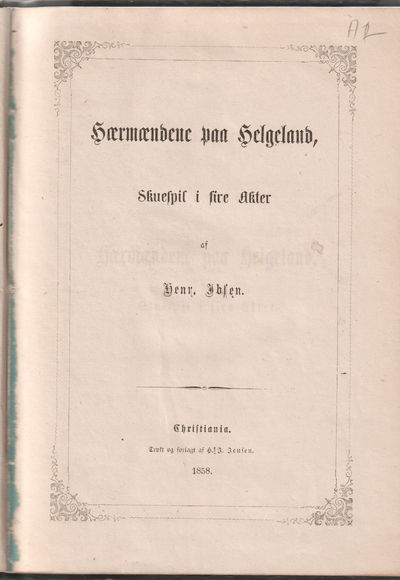 Hærmændene paa Helgeland. Skuespill i fire akter