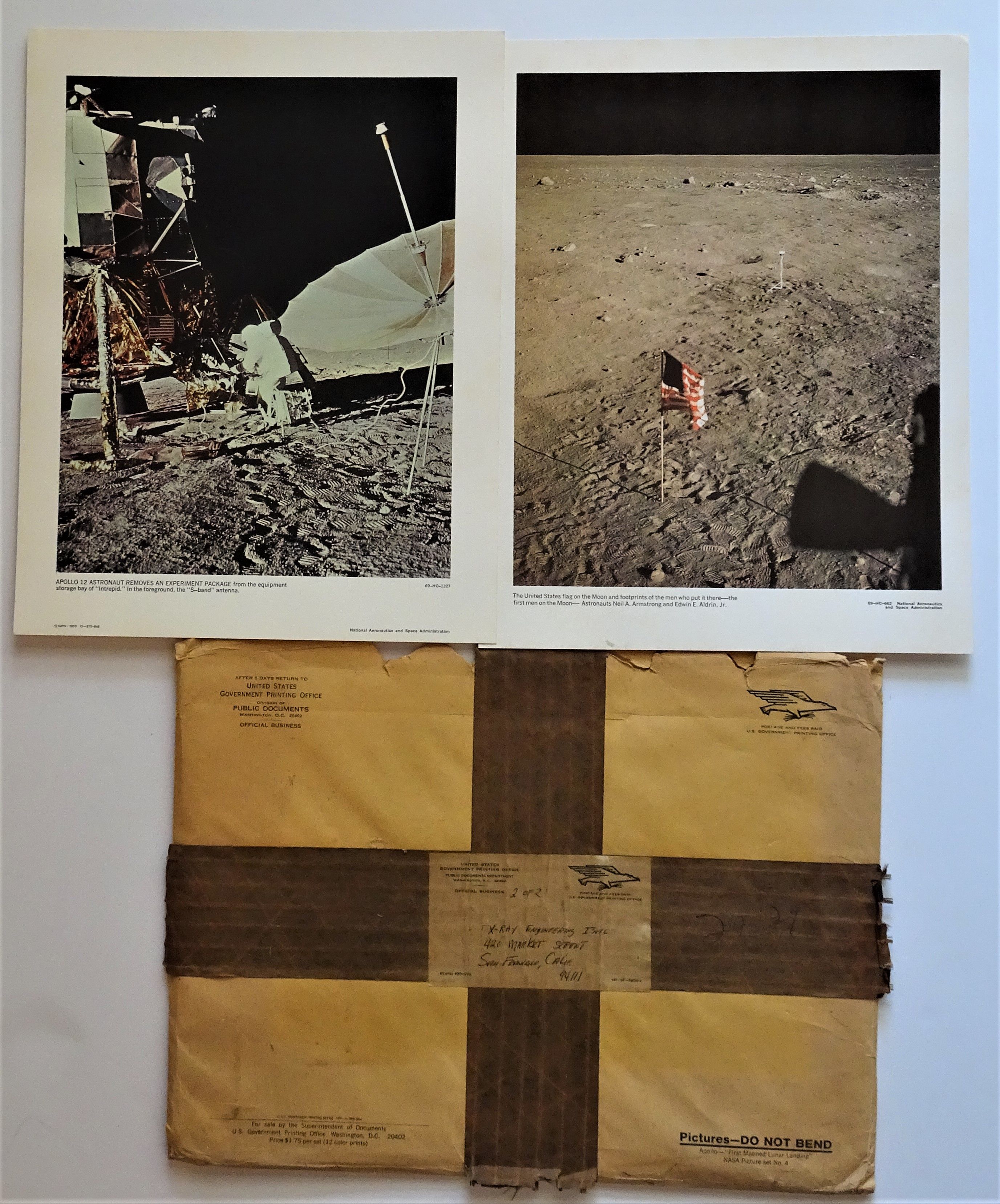 Set Of 22 Nasa Apollo 11 And Apollo 12 Moon Flight Photographs 11 X 14 By Jr And Edwin E Aldrin Paperback First Thus 1969 From Dale Steffey Books Sku 0086