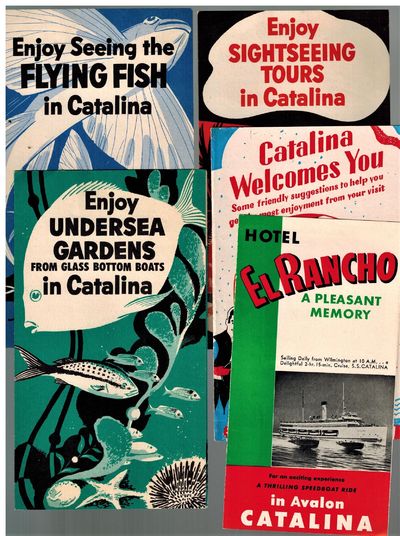 A Group of Five Catalina, California Tourist Brochures