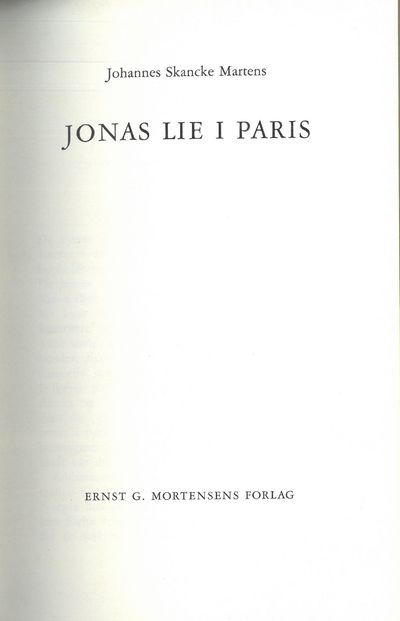 Jonas Lie i Paris.