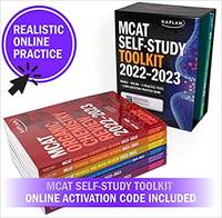 cover of MCAT Self-Study Toolkit 2022-2023: Books + Online + 6 Practice Tests + 3,000-Question Practice Bank (Kaplan Test Prep)
