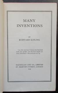 Many Inventions by Kipling, Rudyard - 1939