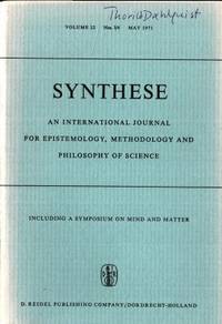 Synthese. Volume 22. Nos 3/4. May 1971. An…