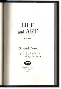 Life and Art: Essays. Signed and Dated.