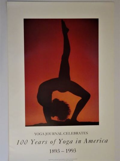 Berkeley, CA: Yoga Journal, 1993. RARE poster celebrating 100 years of yoga in America, 20 w