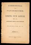 Constitution with By-laws and Rules of Order, of Rising Sun Lodge, No. 8, Independent Order of Good Templars, of Washington, D.C.