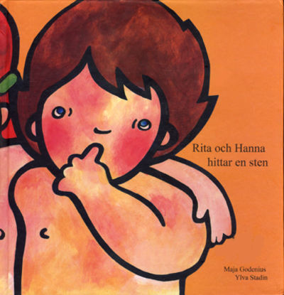 Rita och Hanna hittar en sten.