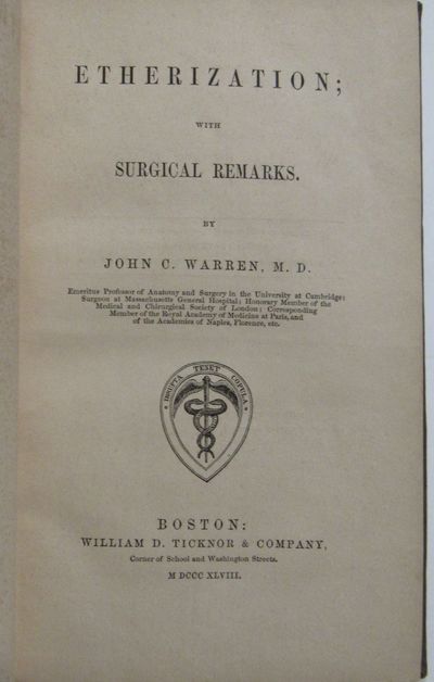 Etherization, with Surgical Remarks