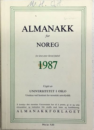 For året etter Kristi Fødsel 1987. Utrekna ved…
