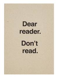 Dear reader. Don't read by Ulises) (CARRIÃN - Paperback - from Jonathan A. Hill, Bookseller, Inc. (SKU: 7892)