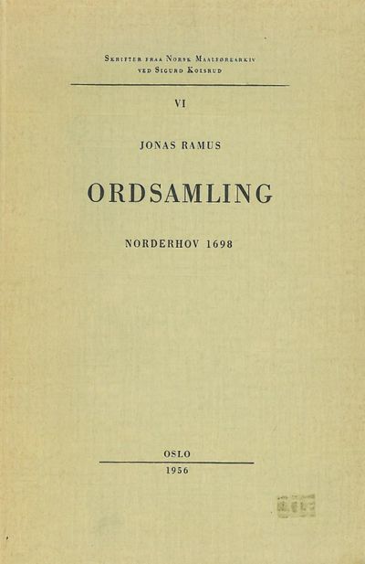 Ordsamling. Norderhov 1698.