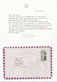 An Original Typed and Signed Letter/Envelope by the Writer Robert Graves. A wonderful letter...