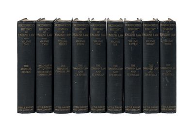 1927. Holdsworth, W.S. A History of English Law. Boston: Little, Brown, And Company, 1922-1926. Volu...