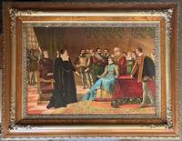 MARY, QUEEN OF SCOTS CONFRONTS ELIZABETH I [Lithograph]