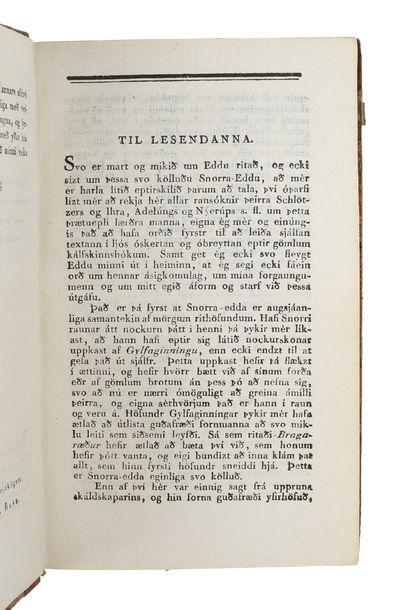 Snorra=Edda ásamt Skáldu og tharmed fylgjandi Ritgjördum. Eptir gömlum Skinnbókum. Útgefin af R. Kr. Rask (photo 3)