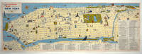 Illustrated Map of the City of New York by Barry, Moss and Shor - 1957