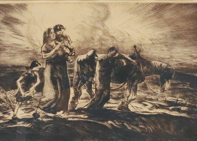 New York: Associated American Artists, n.d. . Framed Etching. Not examined out of frame but appears ...