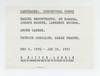 Exhibition postcard: Languages: Conceptual Forms, Marcel Broodthaers, On Kawara, Joseph Kosuth, Lawrence Weiner, Andre Cadere, Patrick Corillon, Sarah Seager (4 December 1990-26 January 1991)