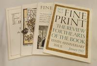 Fine Print: The Review for the Arts of the Book - Complete for 1985 (Vol. 11, Nos. 1-4) by Kirshenbaum, Sandra [editor / publisher] - 1985