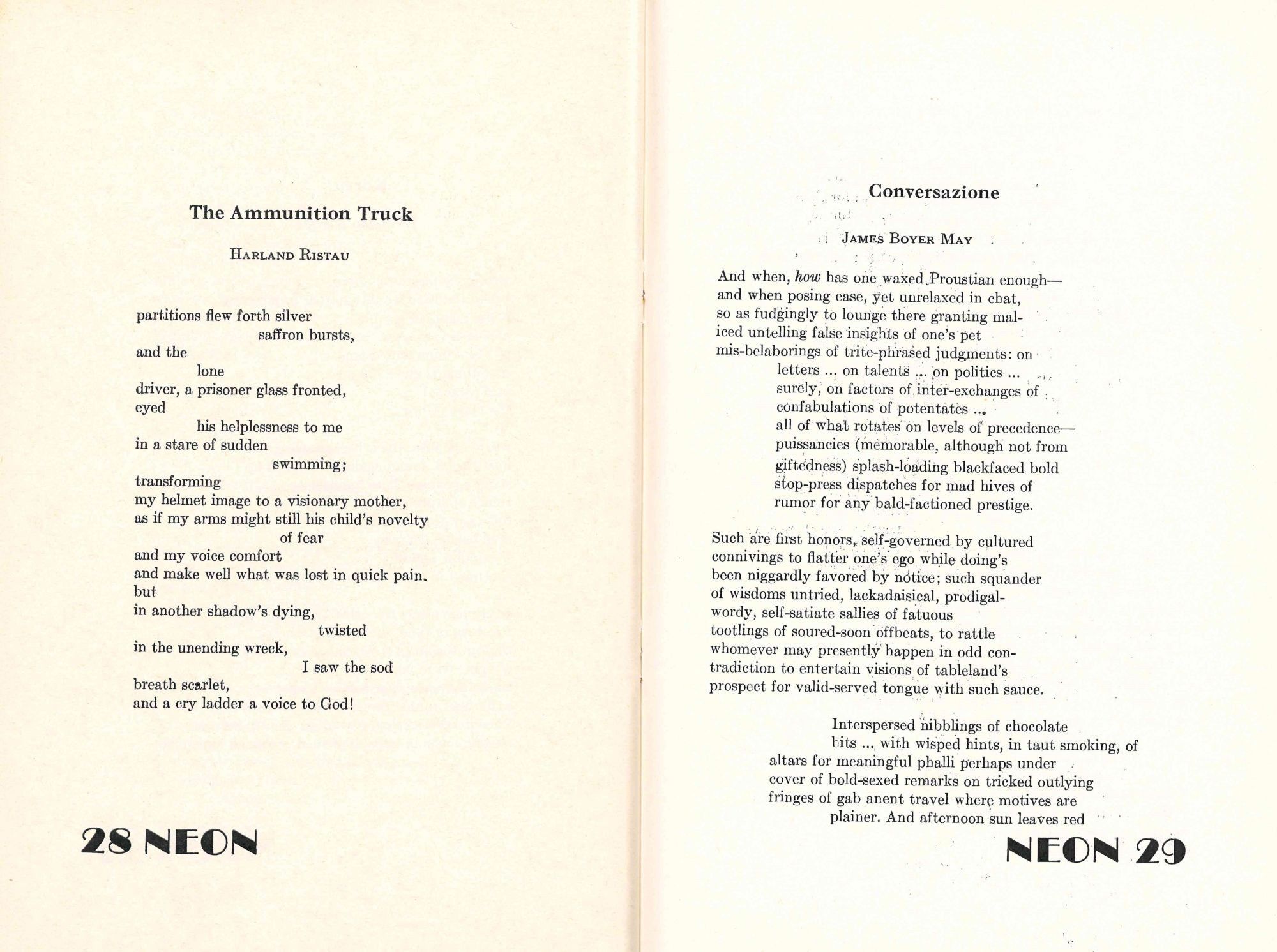 NEON. No. 1 (n.d., 1956) through No. 4 (1959) (all