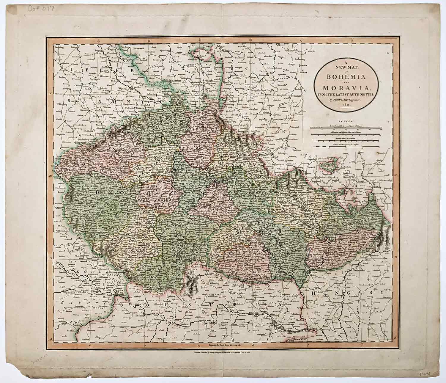 A New Map of Bohemia and Moravia, From the Latest Authorities. by