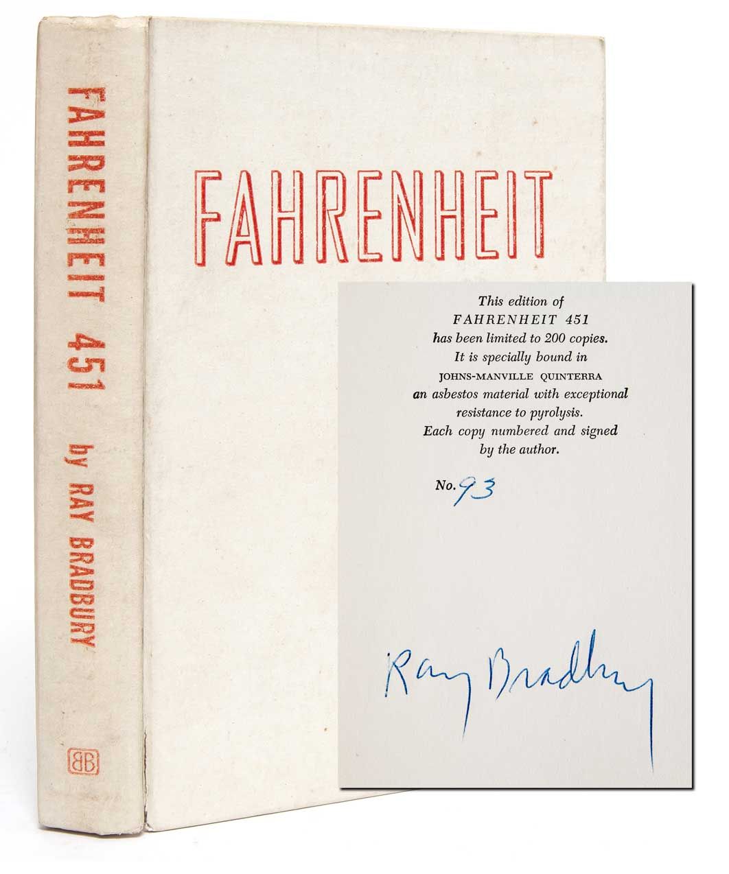 その他 Fahrenheit 451 Fahrenheit 451 (Asbestos Binding) by Bradbury, Ray | 1953