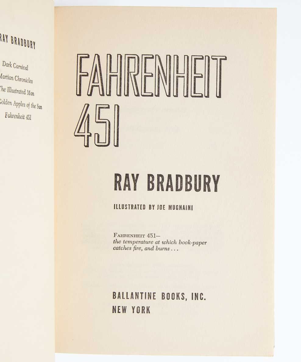 その他 Fahrenheit 451 Fahrenheit 451 by Bradbury, Ray | Asbestos Binding | 1953