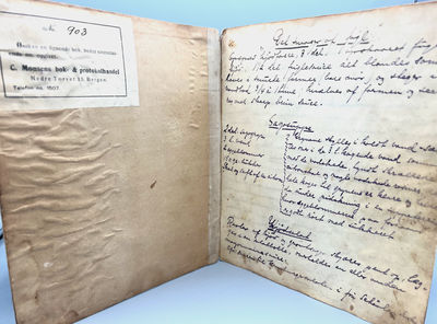 [COOKERY MANUSCRIPT] Danish Handwritten Cookery Book