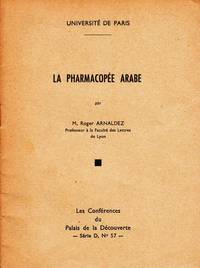 cover of La Pharmacopée Arabe