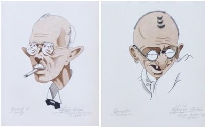 17 originalteckningar av statsöverhuvuden m. fl.