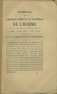 Toulouse: Musée d'histoire naturelle, 1875. Offprint. Paper wrappers. A very good unopened (uncut) ...
