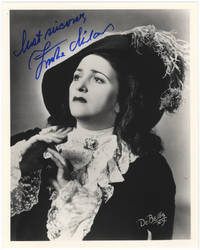 Bust-length role portrait photograph of the soprano as Leonora in Verdi's La Forza del Destino, signed in full and inscribed "Most sincerely...