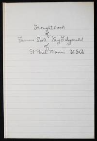 Thoughtbook of Francis Scott Key Fitzgerald; with an Introduction by John R. Kuehl