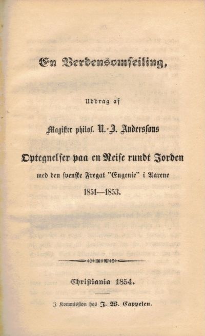En Verdensomseiling, Udrag af Magister philos. N.…
