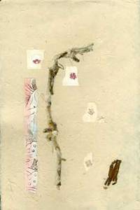 Handmade Paper and Collage with Reed Stalks by Nancy Welch - Signed - from Alan Wofsy Fine Arts (SKU: 08-0637)