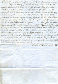 image of Slave Bill of Sale: Tyrrel County, North Carolina. Dated 5th June 1856