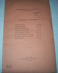 Obituary Notices: Marcus Baker, Edward Clark, William Harkness, Adolph Lindenkohl, John Wesley...