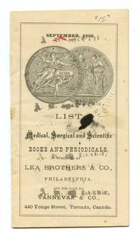 image of List of Medical, Surgical and Scientific Books and Periodicals Published by Lea Brothers & Co., Philadelphia and for sale by Vannevar & Co., Toronto