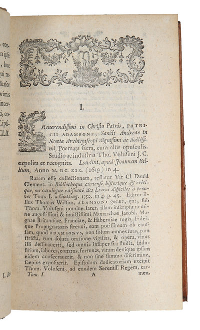 Adparatus litterarius ubi libri partim rari recensentur collectus. 3 vols. (photo 3)