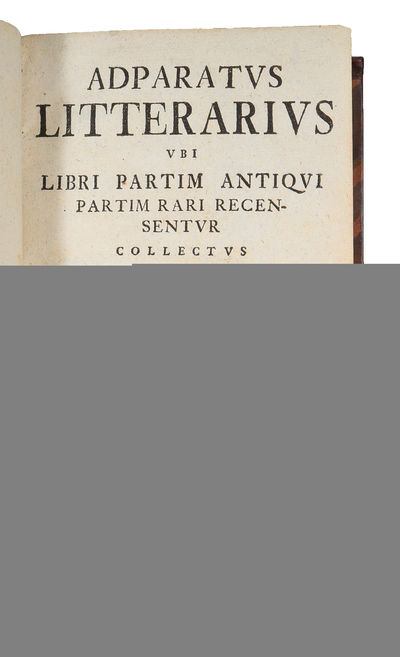 Adparatus litterarius ubi libri partim rari recensentur collectus. 3 vols. (photo 4)