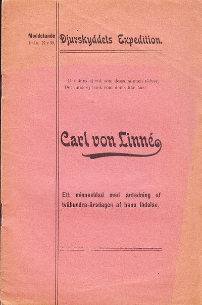 Carl von Linné. Ett minnesblad med anledning af…