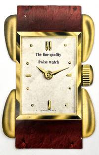 Die-Cut Watch-Shaped Booklet Promoting Swiss Watches