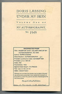 cover of Under My Skin: Volume One of My Autobiography, to 1949