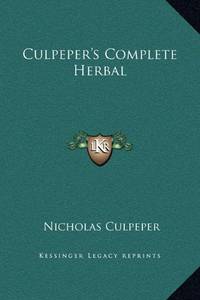 image of Culpeper's Complete Herbal