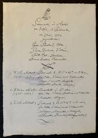 Handwritten Concert Program ("Serenade, im Atelier")