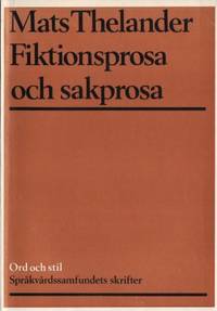 Fiktionsprosa och sakprosa Jämförande stilanalys…